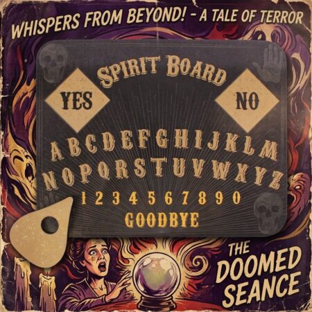 Classic Spirit Board Skulls – Vintažinė spiritizmo lenta su planšete (39×31 cm)