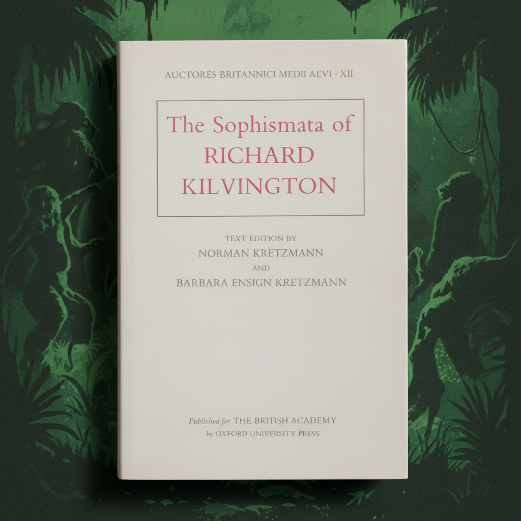 The Sophismata of Richard Kilvington – Norman Kretzmann (Oxford)